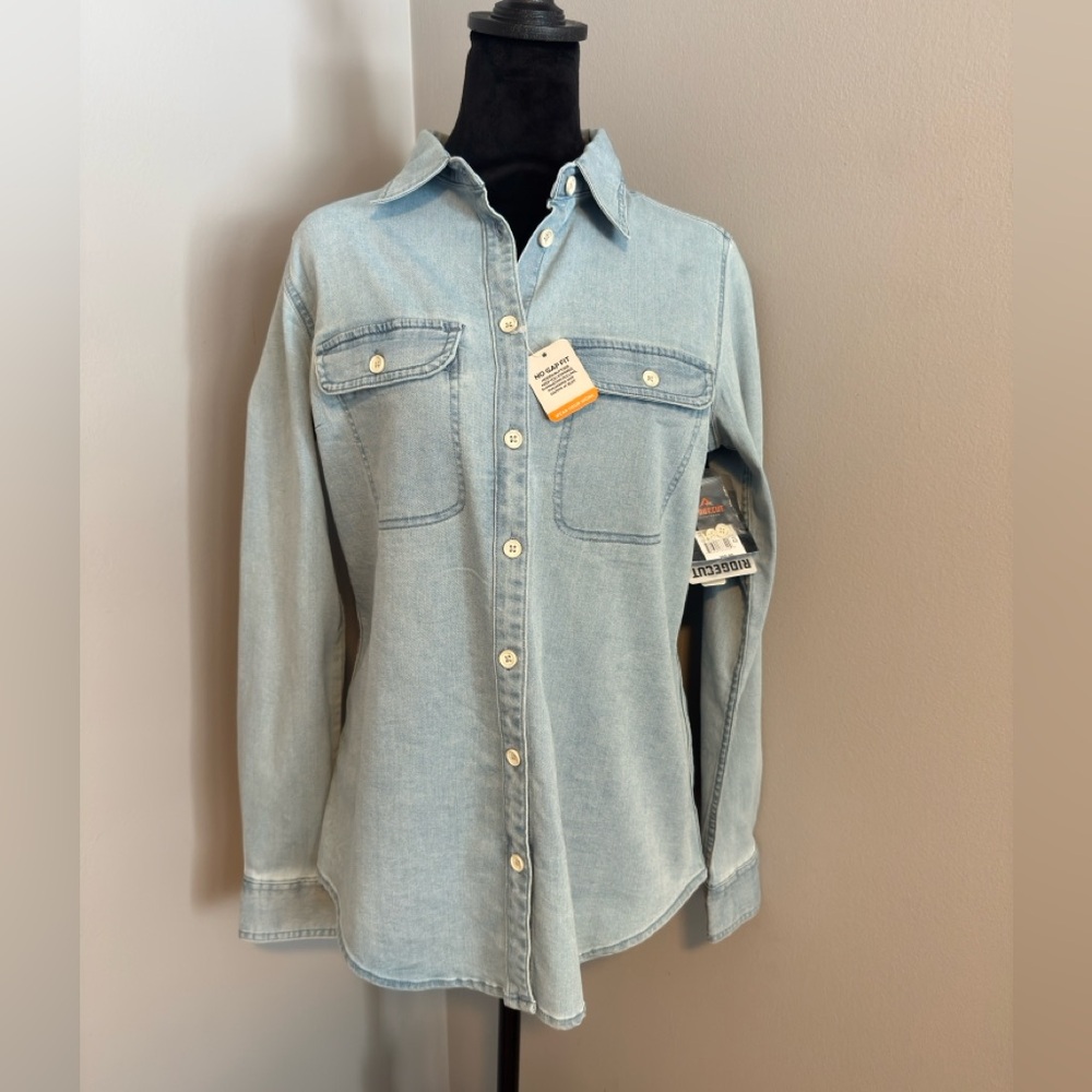 NWT Ridgecut Toughwear Button Down Top Size XS